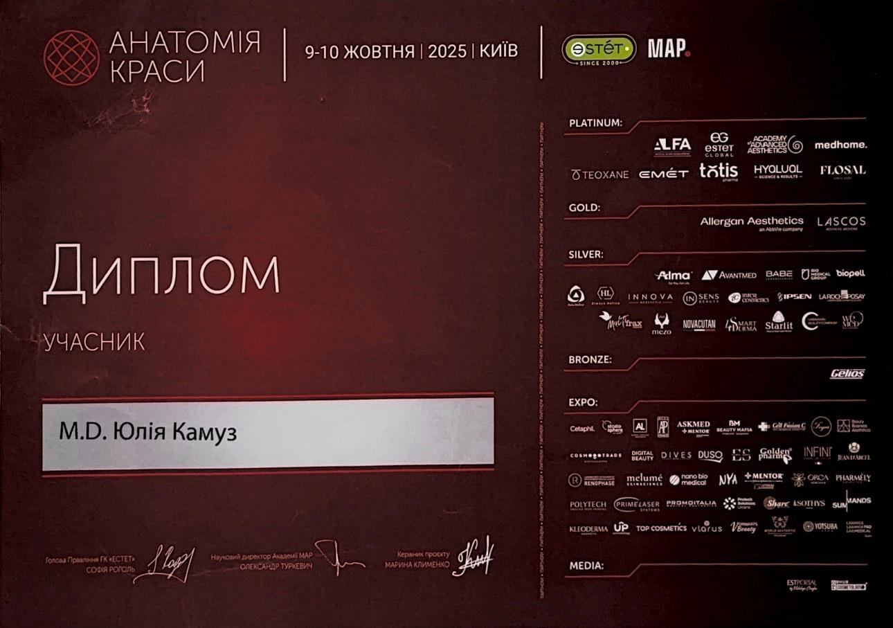 Сертифікат Камуз Юлія Вікторіна  — 4